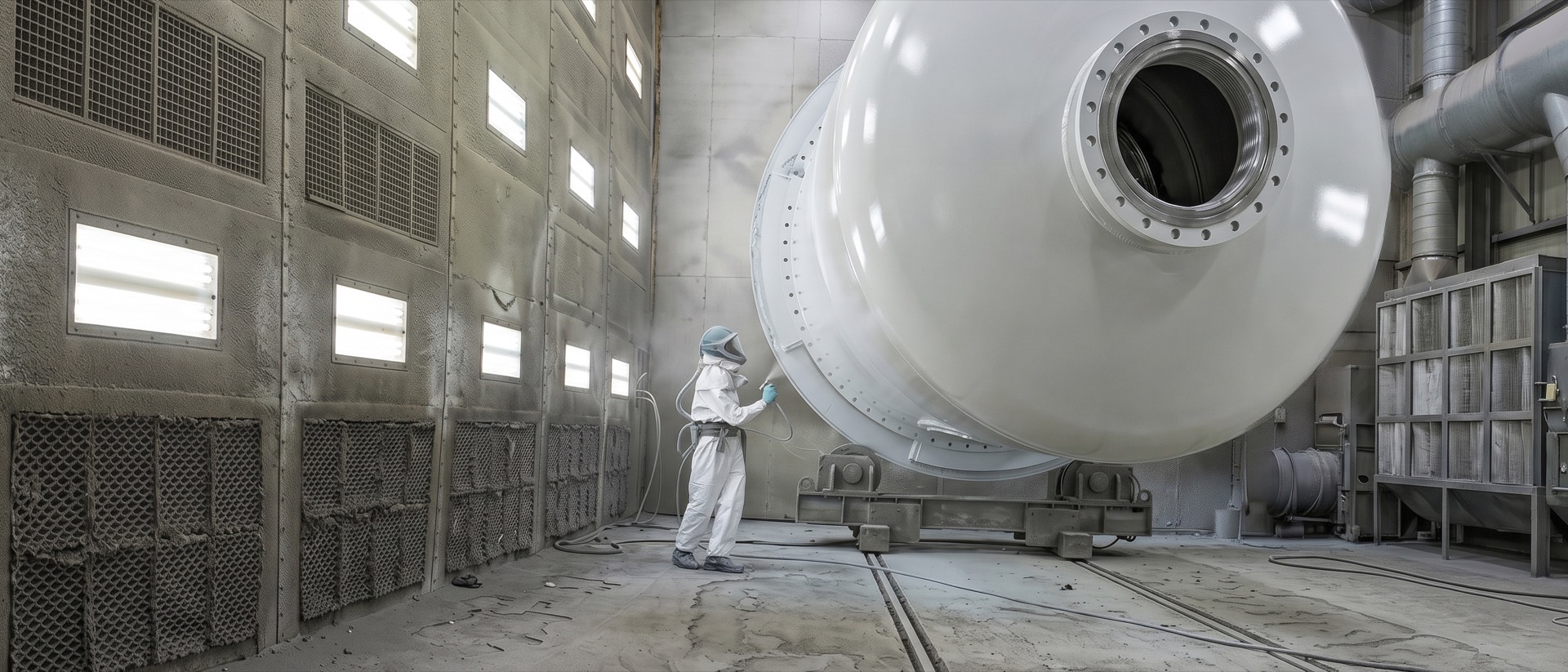 Industrial protective coating application with Graco HPCF equipment